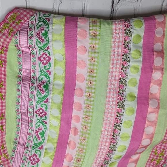 Lilly Pulitzer white label embroidered strapless ribbon dress - Picture 3 of 7